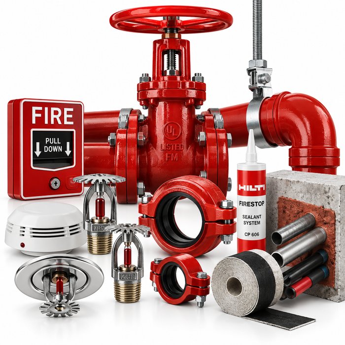 Fire protection and firestop material
