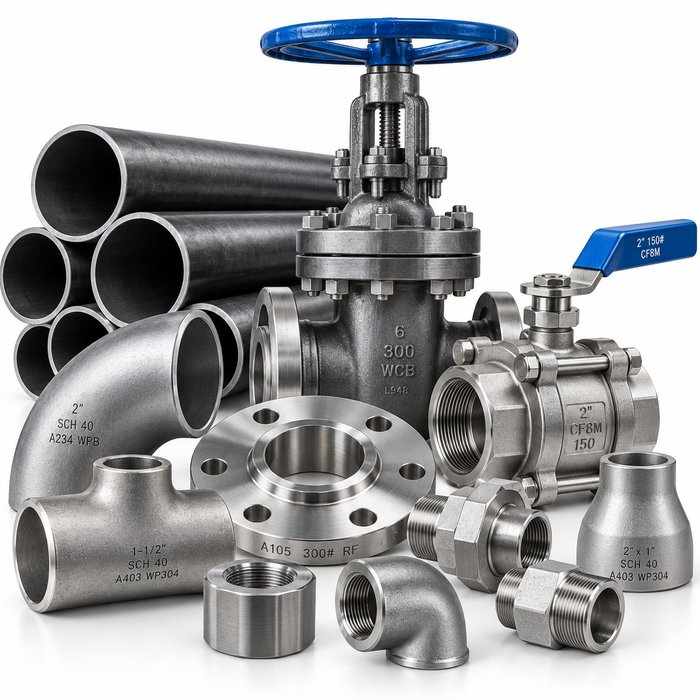 Mechanical pipe, valves and fittings